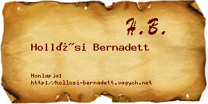 Hollósi Bernadett névjegykártya