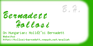 bernadett hollosi business card
